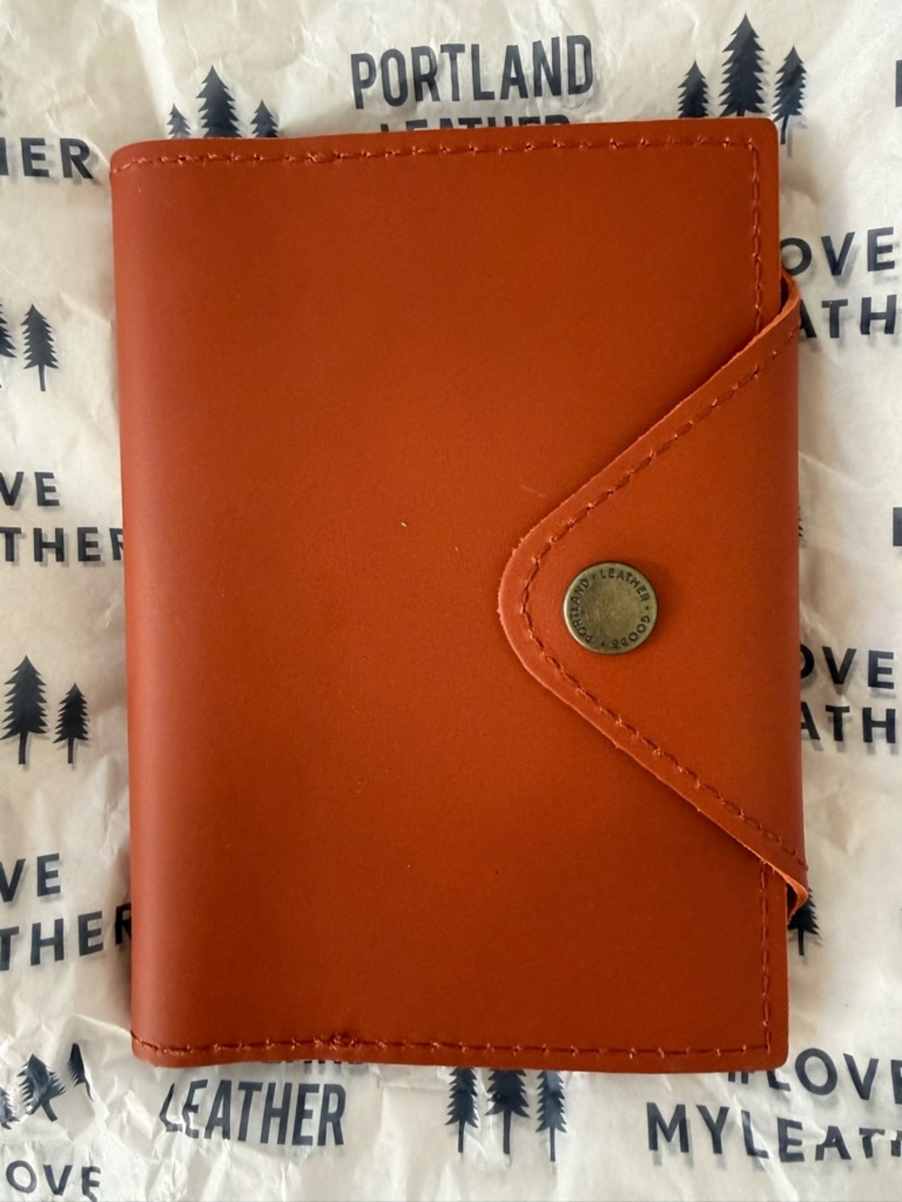 Portland Leather Honey small Trifold Passport Cover